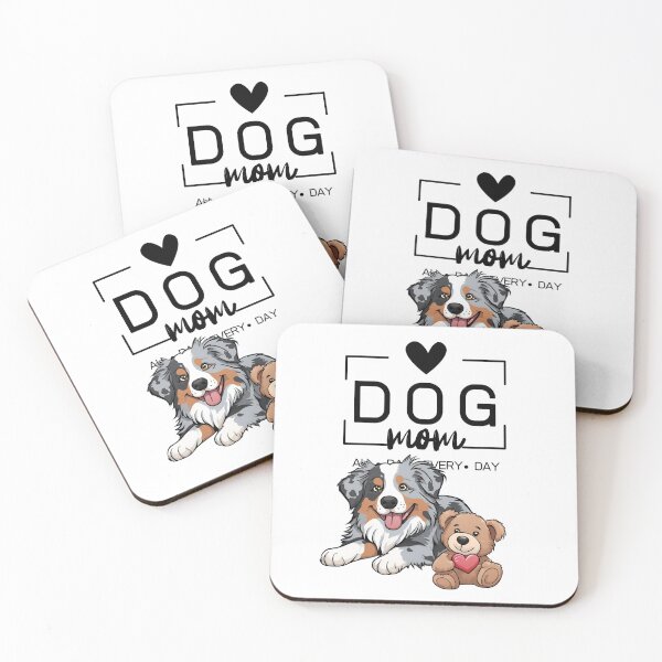 Item preview, Adorable Australian Shepherd with a Plush Teddy Bear – Cartoon Illustration designed and sold by GoodyPaws.
