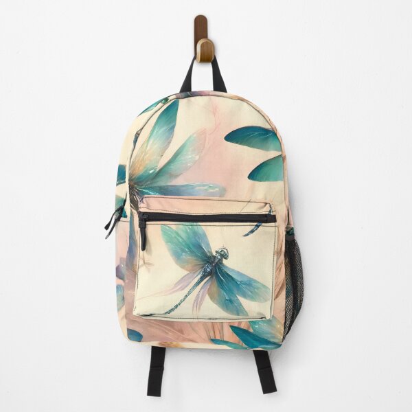 Item preview, Elegant Dragonfly Pattern – Iridescent Wings on Soft Pastel Background designed and sold by Whiteshadow130.