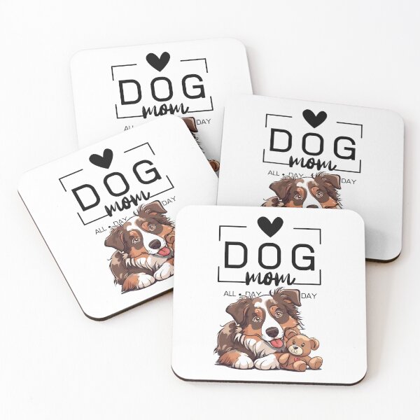 Item preview,  Adorable Australian Shepherd with a Plush Teddy Bear – Cartoon Illustration designed and sold by GoodyPaws.