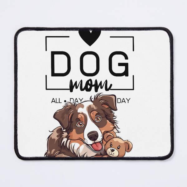 Item preview,  Adorable Australian Shepherd with a Plush Teddy Bear – Cartoon Illustration designed and sold by GoodyPaws.