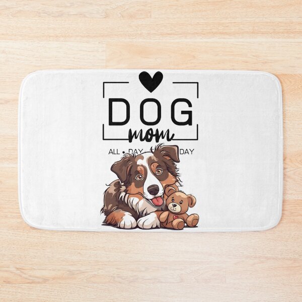 Item preview,  Adorable Australian Shepherd with a Plush Teddy Bear – Cartoon Illustration designed and sold by GoodyPaws.