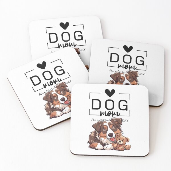 Item preview,  Adorable Australian Shepherd with a Plush Teddy Bear – Cartoon Illustration designed and sold by GoodyPaws.