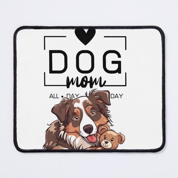 Item preview,  Adorable Australian Shepherd with a Plush Teddy Bear – Cartoon Illustration designed and sold by GoodyPaws.