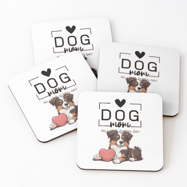 Item preview, Adorable Australian Shepherd with a Plush Teddy Bear – Cartoon Illustration designed and sold by GoodyPaws.