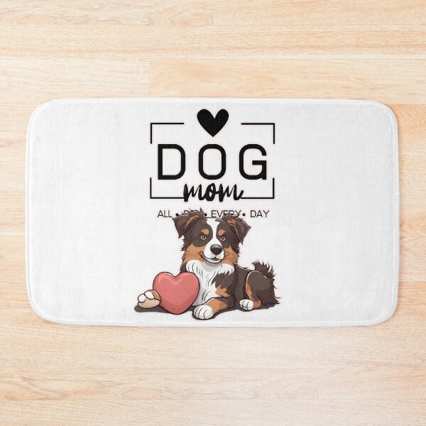 Item preview, Adorable Australian Shepherd with a Plush Teddy Bear – Cartoon Illustration designed and sold by GoodyPaws.