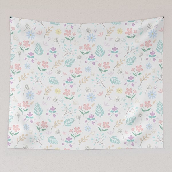 Item preview, A floral pattern in soft pastel tones.  designed and sold by Alynek-Design.