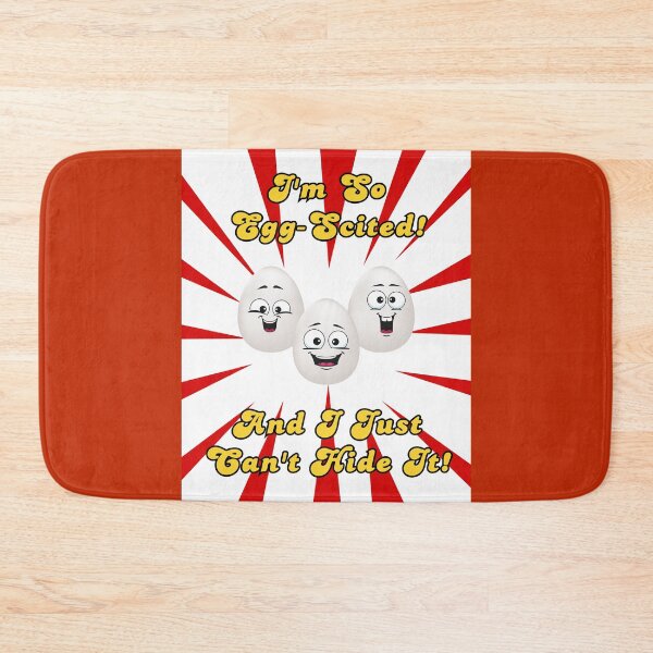 Item preview, I'm So Egg-Scited And I Just Can't Hide It! 3 Eggs, Yellow Font, Red Ray's  designed and sold by AASparksDesigns.