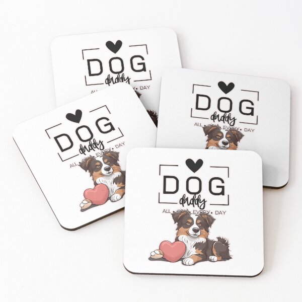 Item preview, Adorable Australian Shepherd with a Plush Teddy Bear – Cartoon Illustration designed and sold by GoodyPaws.