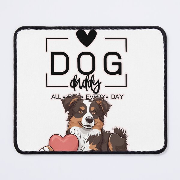 Item preview, Adorable Australian Shepherd with a Plush Teddy Bear – Cartoon Illustration designed and sold by GoodyPaws.