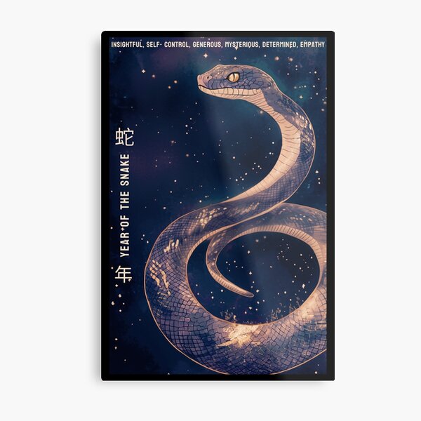 Aperçu de l'œuvre Année du serpent 蛇年 Ciel nocturne créée et vendue par GraTEEtude.