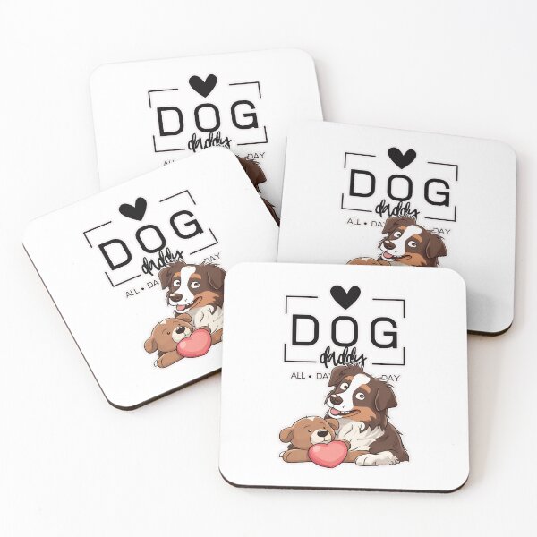 Item preview, Adorable Australian Shepherd with a Plush Teddy Bear – Cartoon Illustration designed and sold by GoodyPaws.