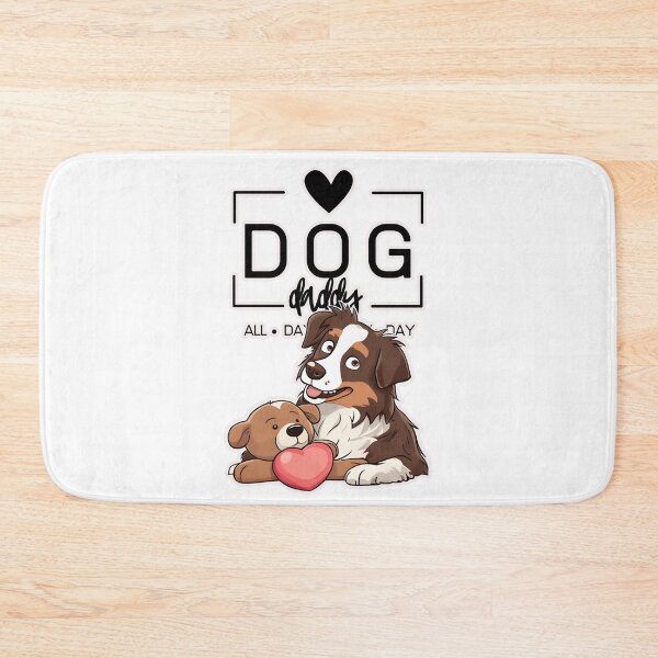 Item preview, Adorable Australian Shepherd with a Plush Teddy Bear – Cartoon Illustration designed and sold by GoodyPaws.