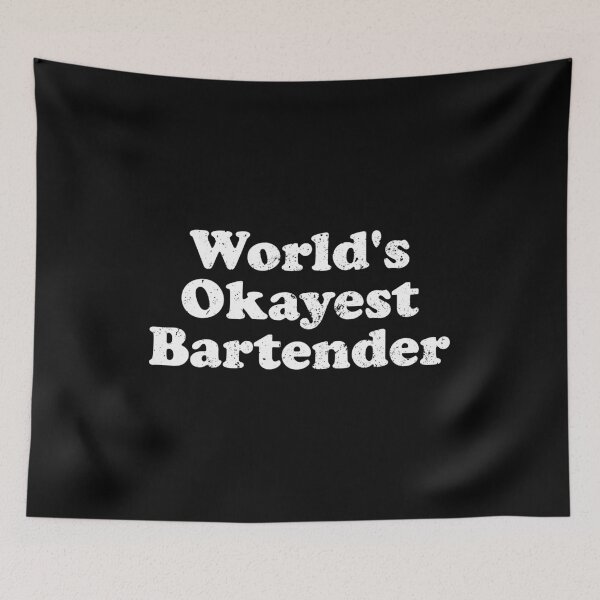 Item preview, World's Okayest Bartender - Bar Waiter Waitress Gift designed and sold by xhearalisa.