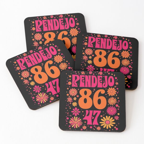 Item preview, Subtle groovy retro Pendejo Floral anti-Trump 8647 Protest designed and sold by studiopekepeke.