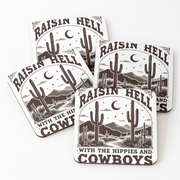 Item preview, Raisin Hell with the Hippies and Cowboys – Western Desert Design designed and sold by haitrieuic96.