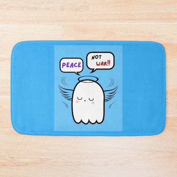 Item preview, Peace Not War!! Angel Ghost, Halo, Wings, Blue Background  designed and sold by AASparksDesigns.