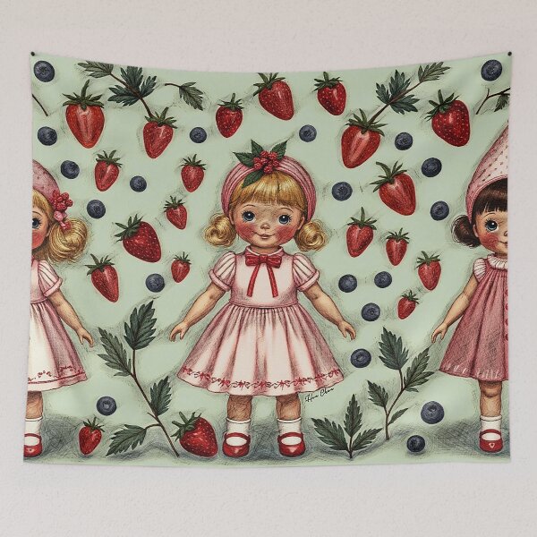 Item preview, dolled up  - Strawberries charming   designed and sold by Hen-C-Art.