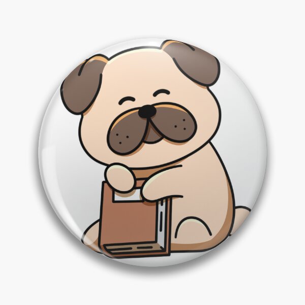 Item preview, Book-Loving Pug designed and sold by yogiskencing.