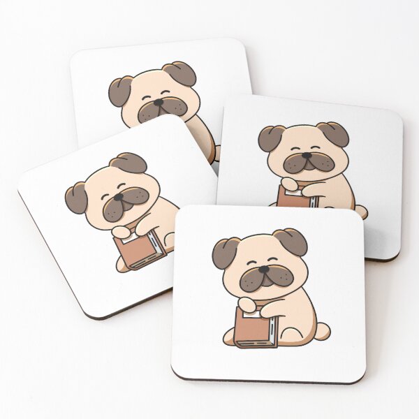 Item preview, Book-Loving Pug designed and sold by yogiskencing.