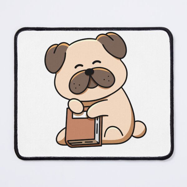 Item preview, Book-Loving Pug designed and sold by yogiskencing.
