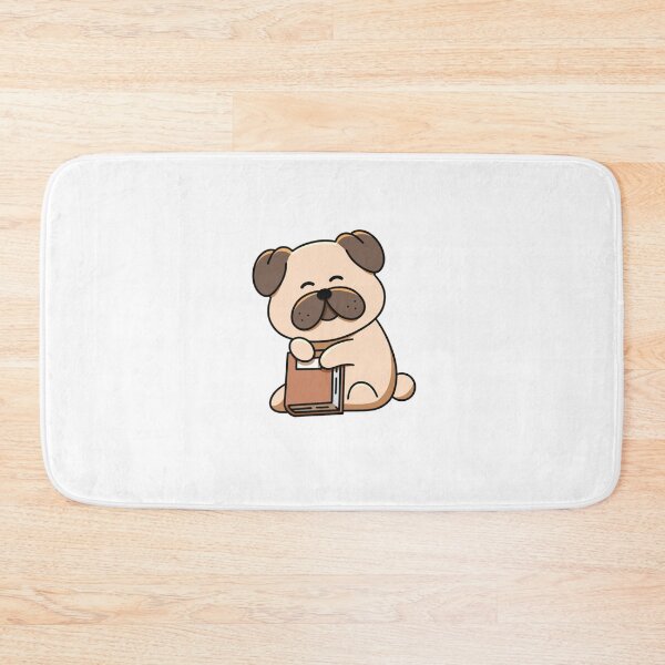 Item preview, Book-Loving Pug designed and sold by yogiskencing.