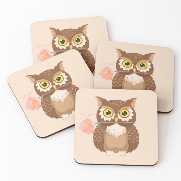 Item preview, A cute little owl brings you a flower. designed and sold by JohanaStyle.