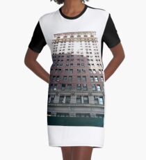 New York, Manhattan, #NewYork, #Manhattan, Tower Block, #TowerBlock, High-Rise Building, #HighRiseBuilding Graphic T-Shirt Dress