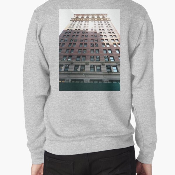 New York, Manhattan, #NewYork, #Manhattan, Tower Block, #TowerBlock, High-Rise Building, #HighRiseBuilding Pullover Sweatshirt