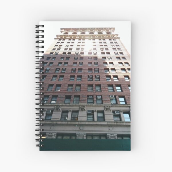 New York, Manhattan, #NewYork, #Manhattan, Tower Block, #TowerBlock, High-Rise Building, #HighRiseBuilding Spiral Notebook