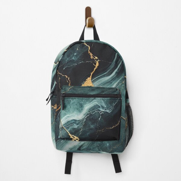 Item preview, Midnight Emerald Green with Gilded Veins Marble II designed and sold by Stageless Designs.