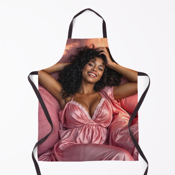 Item preview, Gorgeous Woman in Pink Satin Pyjamas designed and sold by stine1.