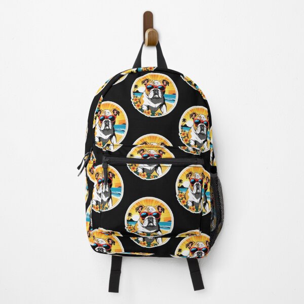 Item preview, Hawaii Bulldog with Sunglasses and Orchids by The Beach designed and sold by NautiChic.