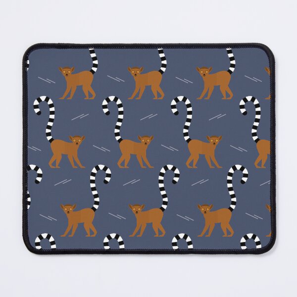 Item preview, Ringtailed lemurs on blue designed and sold by reneesillus.