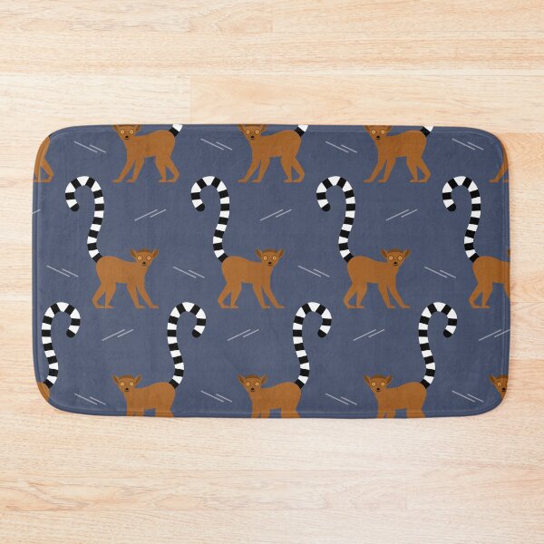 Item preview, Ringtailed lemurs on blue designed and sold by reneesillus.