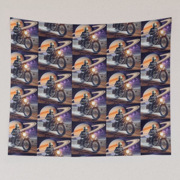 Item preview, Alien in leather jacket riding a motorcycle designed and sold by Dogandesighn.