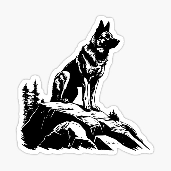 Artikel-Vorschau von Deutscher Schäferhund Elsässer Arbeitspolizeihund K9 Einheit Cane, designt und verkauft von inkoutninja.