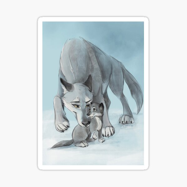 Item preview, Wolf and wolf cub designed and sold by Lamydesrats.