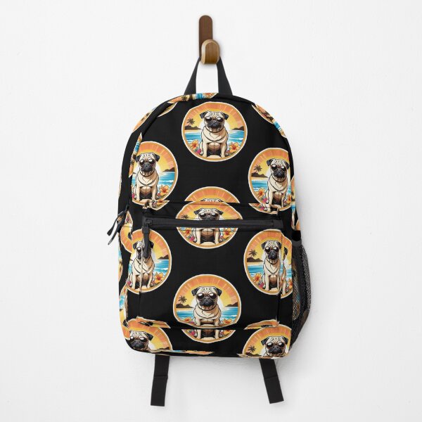 Item preview, Hawaii Pug with Sunglasses at Sunset by The Beach designed and sold by NautiChic.