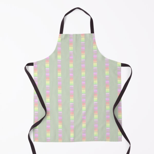 Item preview, Neutral soft green multi color line pattern | Pale green soft rainbow striped designed and sold by lausn.