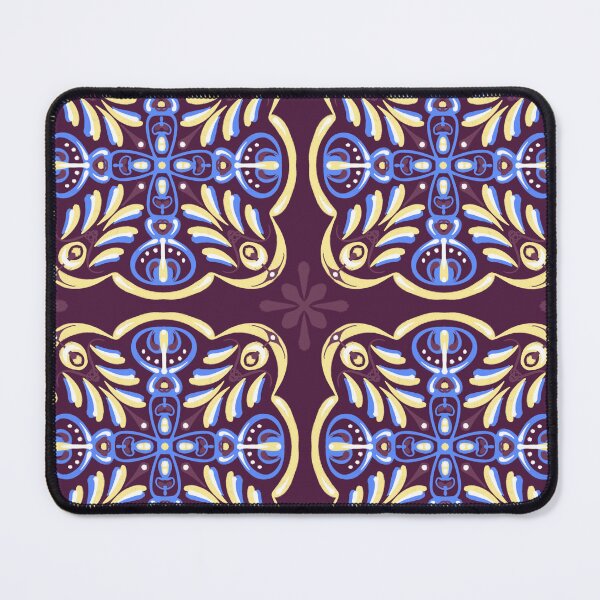 Item preview,  Marsala blue-yellow pattern in the style of Italian tiles designed and sold by Valentina-ty.