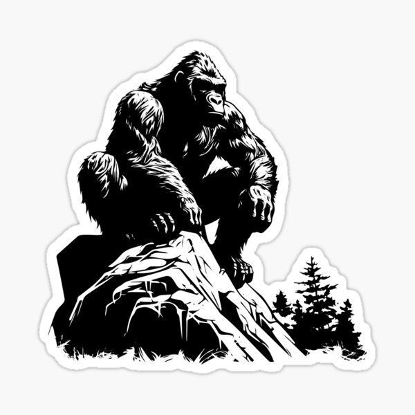 Artikel-Vorschau von Silberrücken-Gorilla Waldamazone Alpha-Affe Primat, designt und verkauft von inkoutninja.