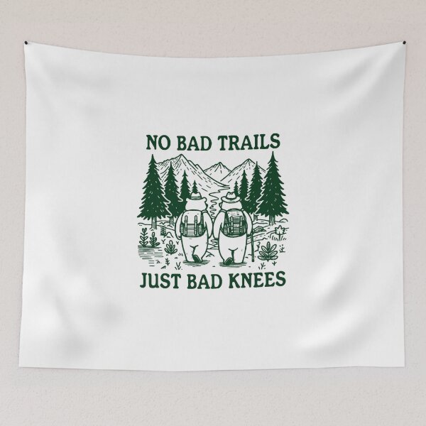 Item preview, No Bad Trails Just Bad Knees Shirt  Funny Hiking Shirt  Nature Lover Shirt  Family Camping Shirt  Vacation Shirt  Funny Adventure designed and sold by kareydiwanpro.
