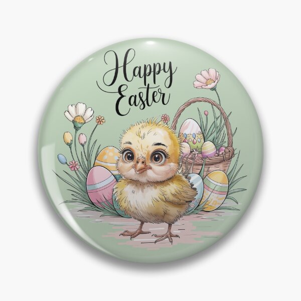 Item preview, Easter Chicken with Basket and Eggs designed and sold by WikaKowalczyk.