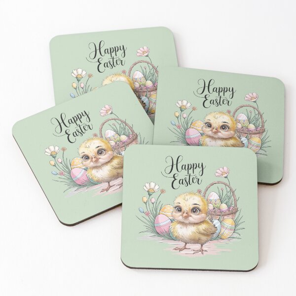 Item preview, Easter Chicken with Basket and Eggs designed and sold by WikaKowalczyk.