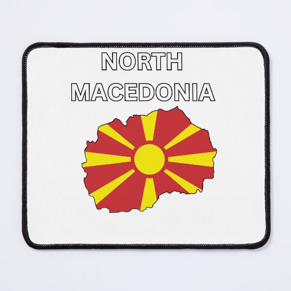 Item preview, North Macedonia Flag Map designed and sold by atomstartup.