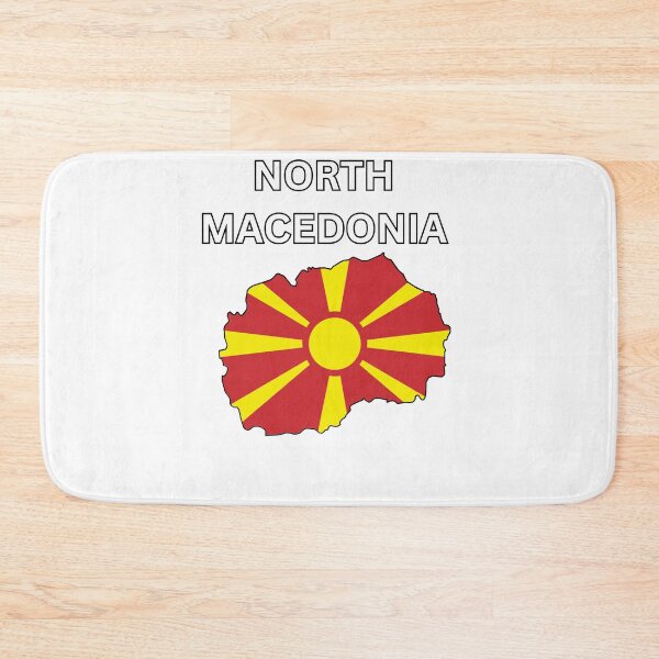 Item preview, North Macedonia Flag Map designed and sold by atomstartup.