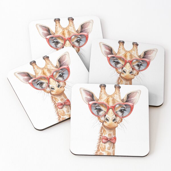 Item preview, Cute Giraffe with Glasses designed and sold by CreatedbyKandJ.