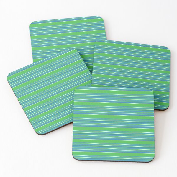 Item preview, Green blue striped | green blue lines pattern designed and sold by lausn.