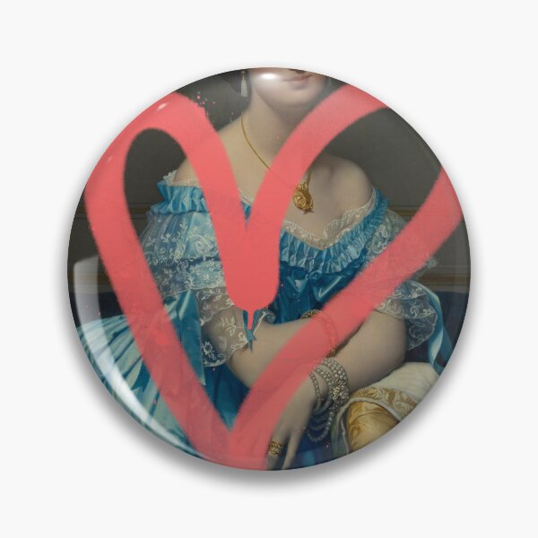 Item preview, Street Art Heart on Classic Woman Portrait designed and sold by Vintagrafica.