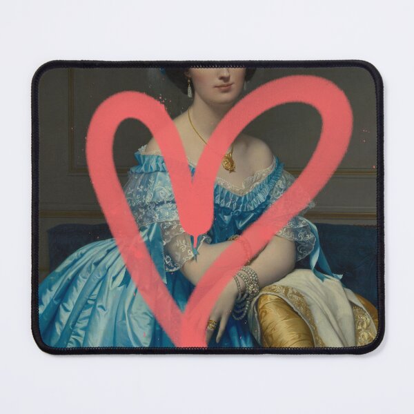Item preview, Street Art Heart on Classic Woman Portrait designed and sold by Vintagrafica.